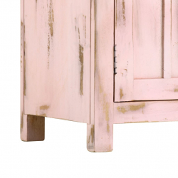 Szafka, jasnoróżowa, 110x35x70 cm, lite drewno mango