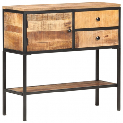Szafka, 85x30x80 cm, surowe drewno mango