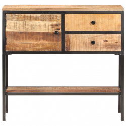 Szafka, 85x30x80 cm, surowe drewno mango