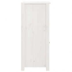 Szafka, biała, 40x35x80 cm, lite drewno sosnowe