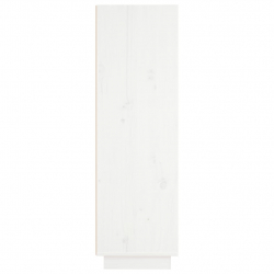Regał, biały, 37x34x110 cm, lite drewno sosnowe