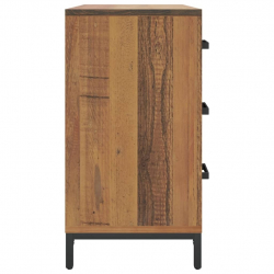Komoda, 75x35x70 cm, lite drewno sosnowe z recyklingu