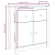 Szafka, czarna, 70x35x80 cm, lite drewno sosnowe