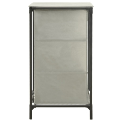 Regał na buty, 57x36x61 cm, włóknina i stal, szary