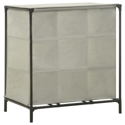 Regał na buty, 57x36x61 cm, włóknina i stal, szary