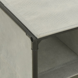 Regał na buty, 57x36x61 cm, włóknina i stal, szary