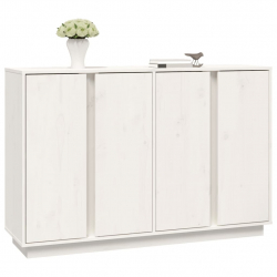 Szafka, biała, 120x35x80 cm, lite drewno sosnowe