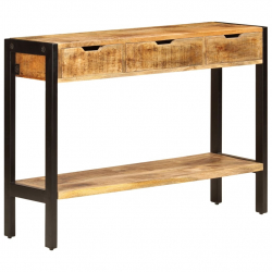 Szafka z 3 szufladami, 110x35x75 cm, lite drewno mango