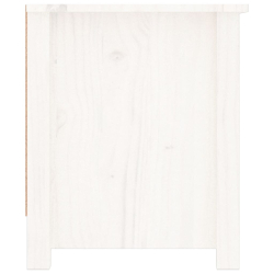 Szafka na buty, biała, 110x38x45,5 cm, lite drewno sosnowe