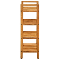 Stojak na buty z 4 półkami, 50x27x80 cm, lite drewno dębowe