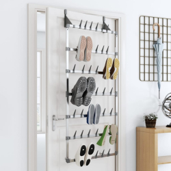 Wieszak na buty, srebrny, 66x13x139 cm