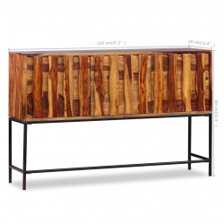 Szafka z litego drewna sheesham, 120 x 30 x 80 cm