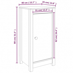 Szafka, 40x35x80 cm, lite drewno sosnowe