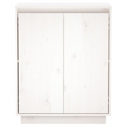 Szafka, biała, 60x34x75 cm, lite drewno sosnowe