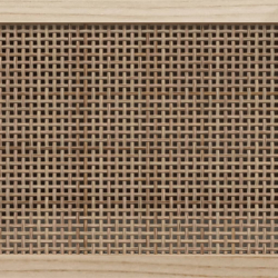 Kredens, biały, 60x30x70 cm, lita sosna i naturalny rattan