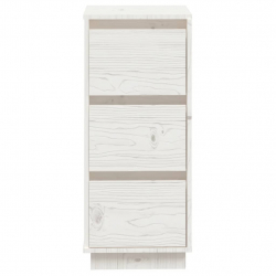 Szafka boczna, biała, 32x34x75 cm, lite drewno sosnowe