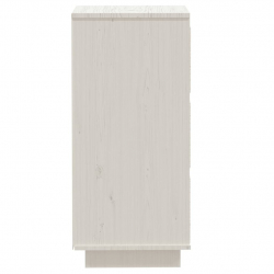 Szafka boczna, biała, 32x34x75 cm, lite drewno sosnowe
