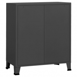Industrialna komoda, antracytowa, 78x40x93 cm, metalowa