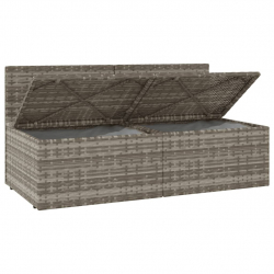 2-osobowa sofa ogrodowa z poduszkami, szara, polirattan