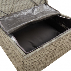2-osobowa sofa ogrodowa z poduszkami, szara, polirattan