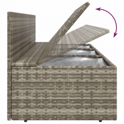 3-osobowa sofa ogrodowa z poduszkami, szara, polirattan