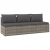 3-osobowa sofa ogrodowa z poduszkami, szara, polirattan