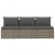 3-osobowa sofa ogrodowa z poduszkami, szara, polirattan
