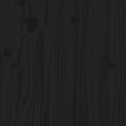 Stolik kawowy, czarny, Ø 52,5x45 cm, lite drewno sosnowe