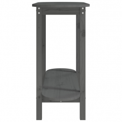 Stolik konsolowy, szary, 110x40x80 cm, lite drewno sosnowe
