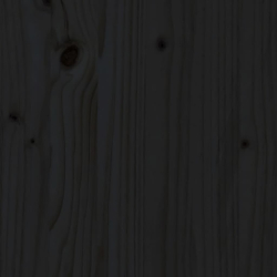 Stolik kawowy, czarny, Ø 42,5x45 cm, lite drewno sosnowe