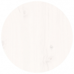Stolik kawowy, biały, Ø 35x35 cm, lite drewno sosnowe