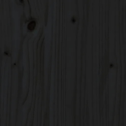 Stolik kawowy, czarny, Ø 55x60 cm, lite drewno sosnowe