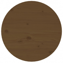 Stolik kawowy, miodowy brąz, Ø45x40 cm, lite drewno sosnowe