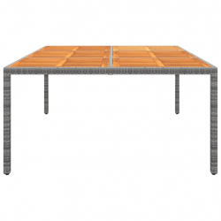 Stół ogrodowy, 200x150x75 cm, akacja i rattan PE, szary