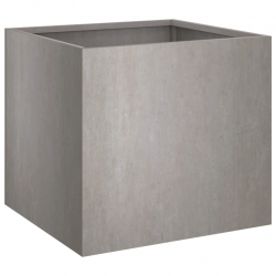 Donice, 2 szt., szare, 42x40x39 cm, stal kortenowska