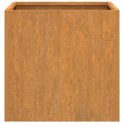 Donice, 2 szt., szare, 42x40x39 cm, stal kortenowska