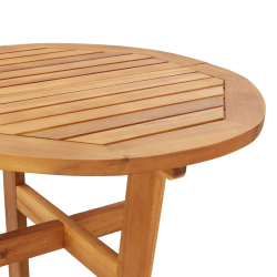 Ogrodowy stolik barowy, Ø60x105 cm, lite drewno akacjowe