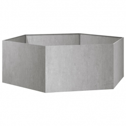 Donica, szara, 120x120x45 cm, stal kortenowska