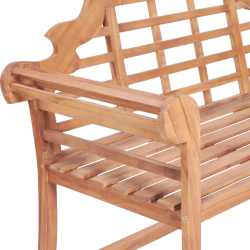 Ławka ogrodowa, 127x58,5x92,5 cm, lite drewno tekowe
