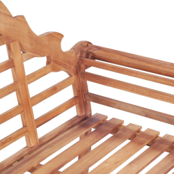 Ławka ogrodowa, 127x58,5x92,5 cm, lite drewno tekowe