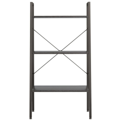 Regał drabina z 3 półkami, czarny, 56x35x108 cm