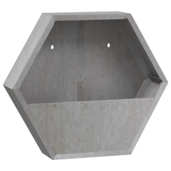 Doniczki ścienne, 2 szt., szare, stal kortenowska, 46x10x40 cm