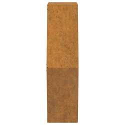 Doniczki ścienne, 2 szt., szare, stal kortenowska, 46x10x40 cm
