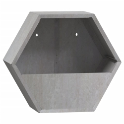 Doniczki ścienne, 2 szt., szare, stal kortenowska, 30x10x25 cm