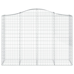 Kosze gabionowe, 2 szt, 200x50x140/160 cm, galwanizowane żelazo