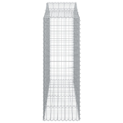 Kosze gabionowe, 2 szt, 200x50x140/160 cm, galwanizowane żelazo