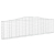 Kosze gabionowe, 15 szt, 400x30x100/120cm, galwanizowane żelazo