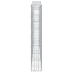 Kosze gabionowe, 3 szt, 400x30x180/200 cm, galwanizowane żelazo