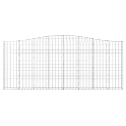 Kosze gabionowe, 3 szt, 400x30x160/180 cm, galwanizowane żelazo