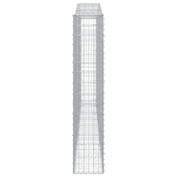 Kosze gabionowe, 3 szt, 400x30x160/180 cm, galwanizowane żelazo